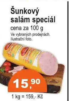 COOP DISKONT Šunkový salám speciál nabídka
