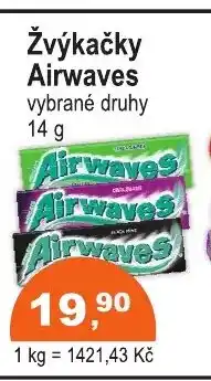 COOP DISKONT Žvýkačky Airwaves nabídka