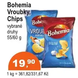 COOP DISKONT Bohemia Vroubky, Chips nabídka