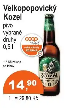 COOP DISKONT Velkopopovický Kozel nabídka