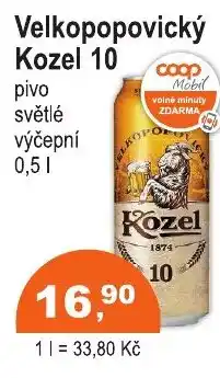 COOP DISKONT Velkopopovický Kozel 10 nabídka