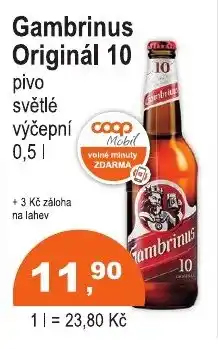 COOP DISKONT Gambrinus Originál 10 nabídka