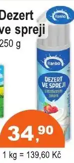 COOP DISKONT Dezert ve spreji nabídka