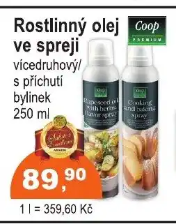 COOP DISKONT Rostlinný olej ve spreji nabídka