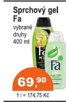 COOP DISKONT FA Sprchový gel nabídka