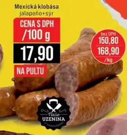 Jip Mexická klobása jalapeño+sýr nabídka