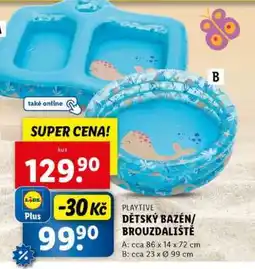 Lidl PLAYTIVE DĚTSKÝ BAZÉN/BROUZDALIŠTĚ nabídka