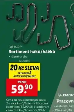 Lidl PARKSIDE Sortiment háků/háčků nabídka