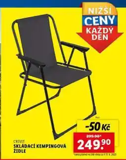 Lidl CRIVIT SKLÁDACÍ KEMPINGOVÁ ŽIDLE nabídka