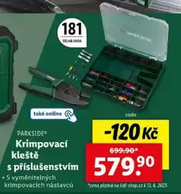 Lidl PARKSIDE Krimpovací kleště s příslušenstvím nabídka