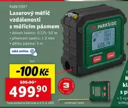 Lidl PARKSIDE Laserový měřič vzdálenosti s měřicím pásmem nabídka