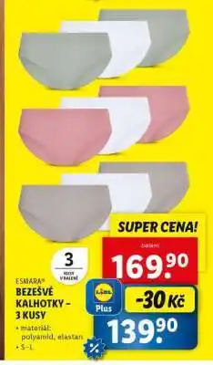 Lidl ESMARA Bezešvé kalhotky – 3 kusy nabídka