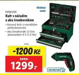 Lidl Parkside Kufr s nářadím a aku šroubovákem nabídka