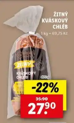 Lidl ŽITNÝ KVÁSKOVÝ CHLÉB nabídka