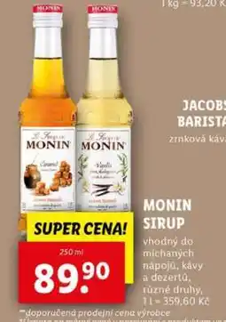 Lidl MONIN SIRUP nabídka