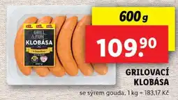Lidl Grilovací klobása nabídka