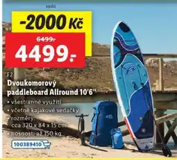 Lidl Dvoukomorový paddleboard Allround 10,6' nabídka