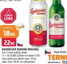 Terno Budweiser Budvar original nabídka