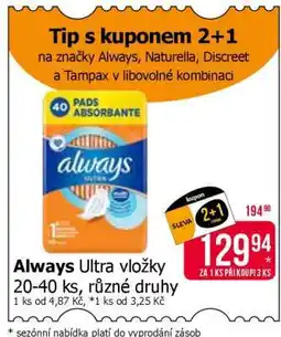 Teta Always ultra vložky nabídka