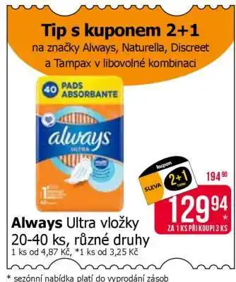 Teta Always ultra vložky nabídka