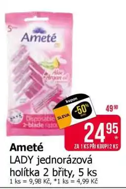 Teta Ameté LADY jednorázová holítka 2 břity, 5 ks nabídka