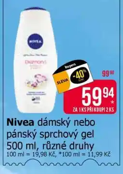 Teta Nivea dámský nebo pánský sprchový gel nabídka