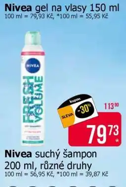 Teta Nivea suchý šampon 200 ml, různé druhy nabídka
