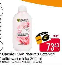 Teta Garnier Skin Naturals Botanical odličovací mléko 200 ml nabídka