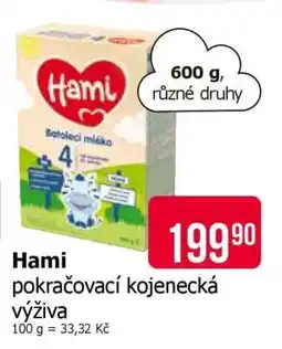 Teta Hami pokračovací kojenecká výživa nabídka