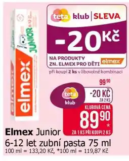Teta Elmex Junior 6-12 let zubní pasta 75 ml nabídka