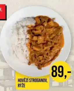 Jip Hovězí Stroganov, rýže nabídka