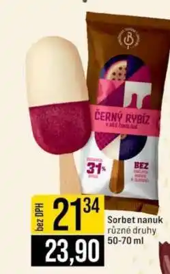 Jip Sorbet nanuk různé druhy nabídka