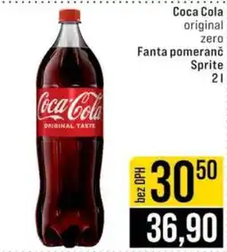 Coca-Cola original zero Fanta pomeranč Sprite