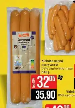 Jip Klobása uzená currywurst nabídka