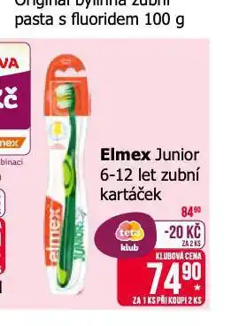 Teta Elmex junior zubní kartáček nabídka