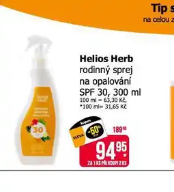 Teta Helios herb rodinný sprej na opalování nabídka