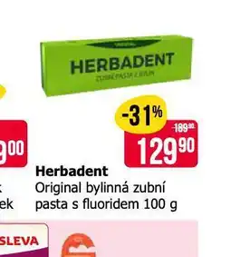 Teta Herbadent original bylinná ústní voda nabídka