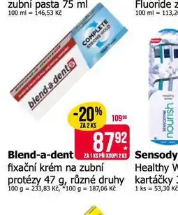 Teta Blend a dent fixační krém na zubní náhrady nabídka