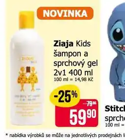 Teta Ziaja kids šampon a sprchový gel nabídka