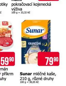 Teta Sunar mléčná kaše nabídka