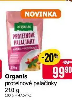 Teta Organic proteinové palačinky nabídka