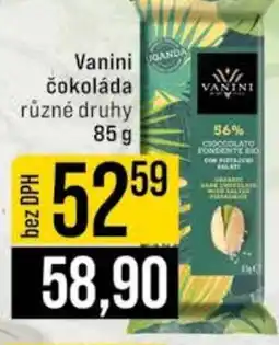 Jip Vanini čokoláda nabídka