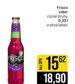 Jip Frisco cider nabídka