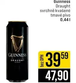 Jip Guinness Draught svrchně kvašené tmavé pivo nabídka