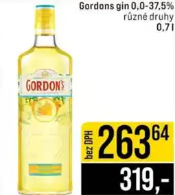 Jip Gordons gin 0,0-37,5% nabídka