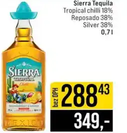Jip Sierra Tequila Tropical chilli 18% Reposado 38% Silver 38% nabídka