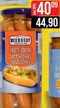 Jip Mcennedy hot dog párky nabídka