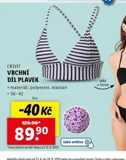 Lidl Vrchní díl plavek nabídka