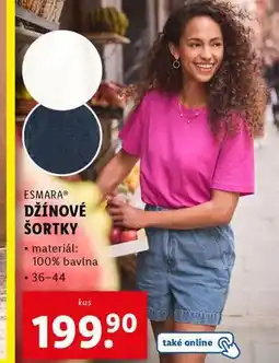 Lidl Džínové šortky nabídka