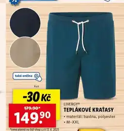 Lidl Teplákové kraťasy nabídka